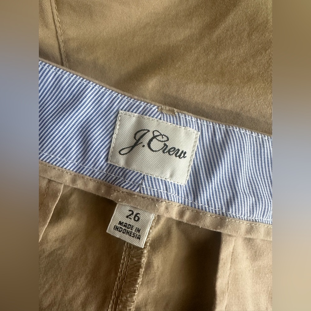 J Crew Womens Slim Boyfriend Chino Pants Khaki Casual Beige Size 26 - Picture 7 of 13